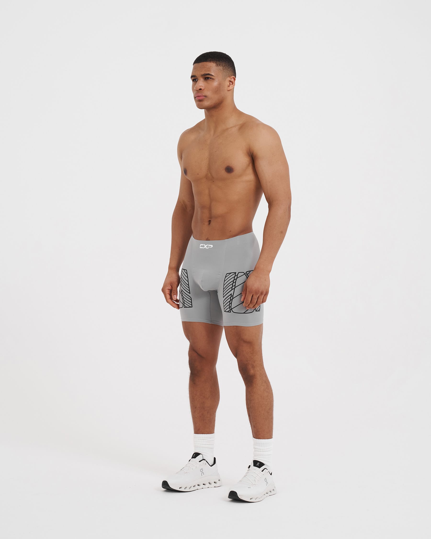 Apex React XP 7" Muscle Mirroring™ Performance Boxer - Gray