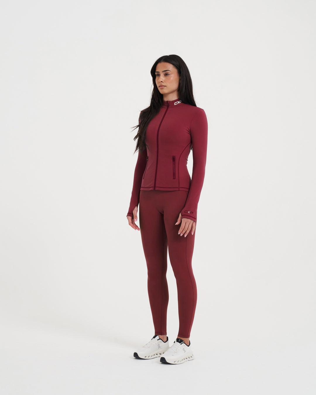 Sculpt Me Zip Jacket - Deep Ruby