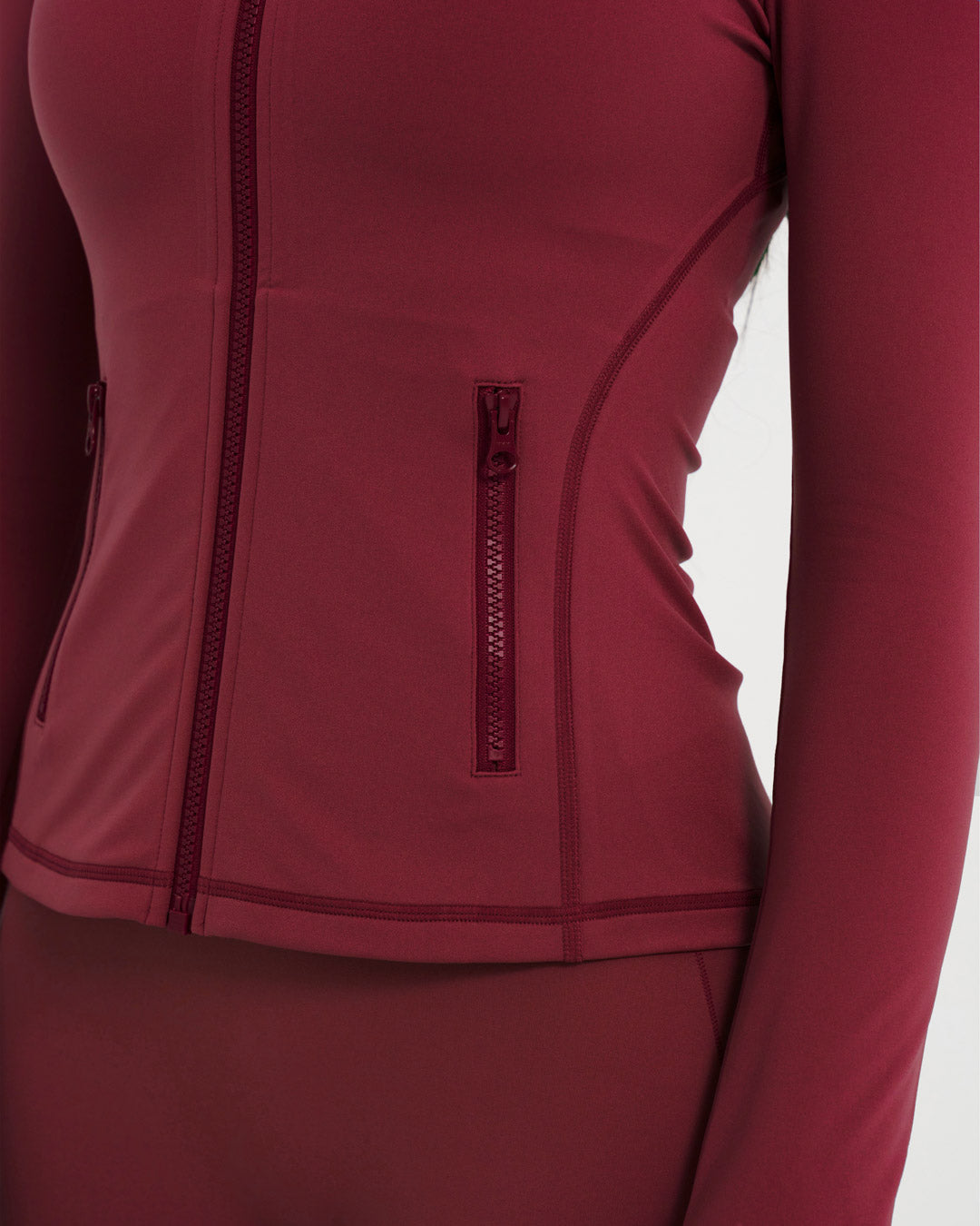 Sculpt Me Zip Jacket - Deep Ruby