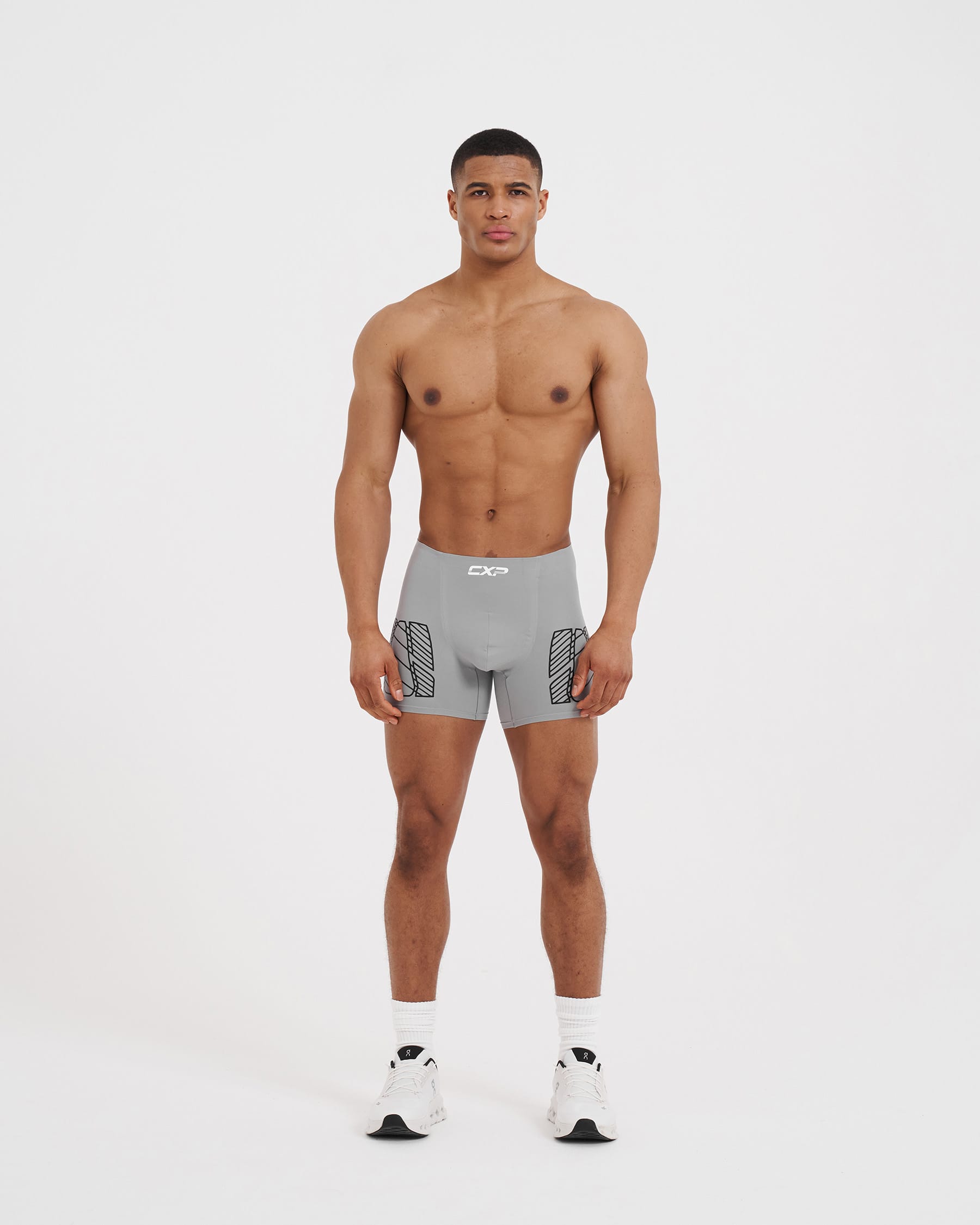 Apex React XP 5" Muscle Mirroring™ Performance Boxer - Gray