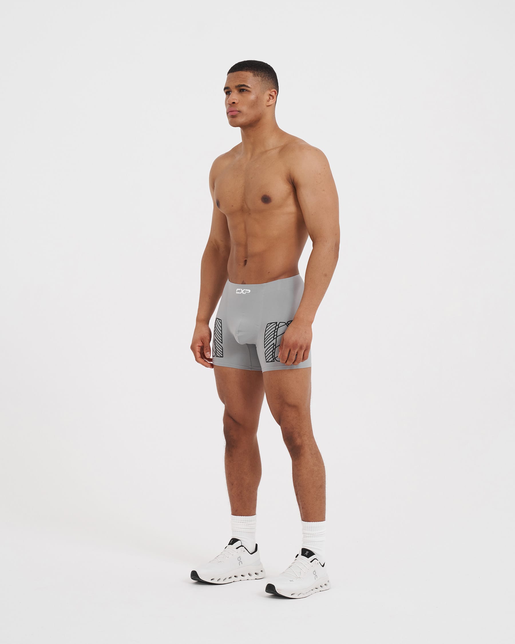 Apex React XP 5" Muscle Mirroring™ Performance Boxer - Gray