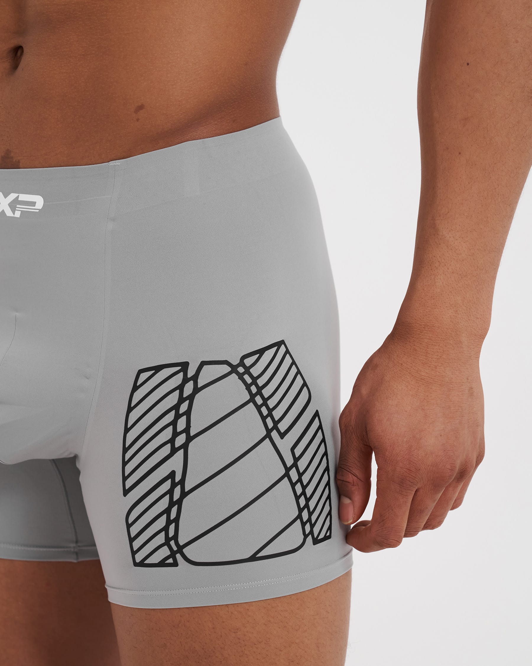 Apex React XP 5" Muscle Mirroring™ Performance Boxer - Gray