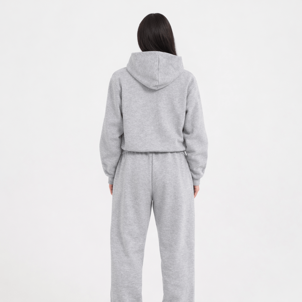 Chill Me Cropped Brushed Hoodie - Gray