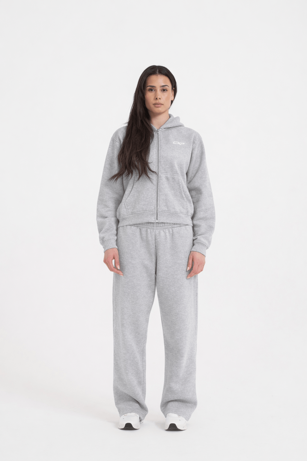 Chill Me Cropped Brushed Hoodie - Gray