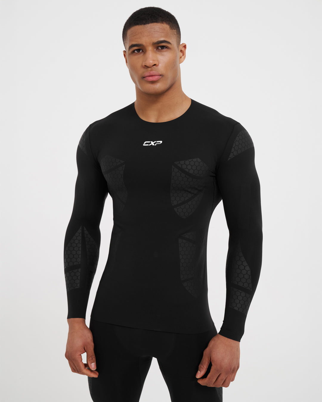 トップス  apex Long Sleeve T-Shirt Apex Muscle Mirroring Long Sleeve Compression Top - Black | CXP