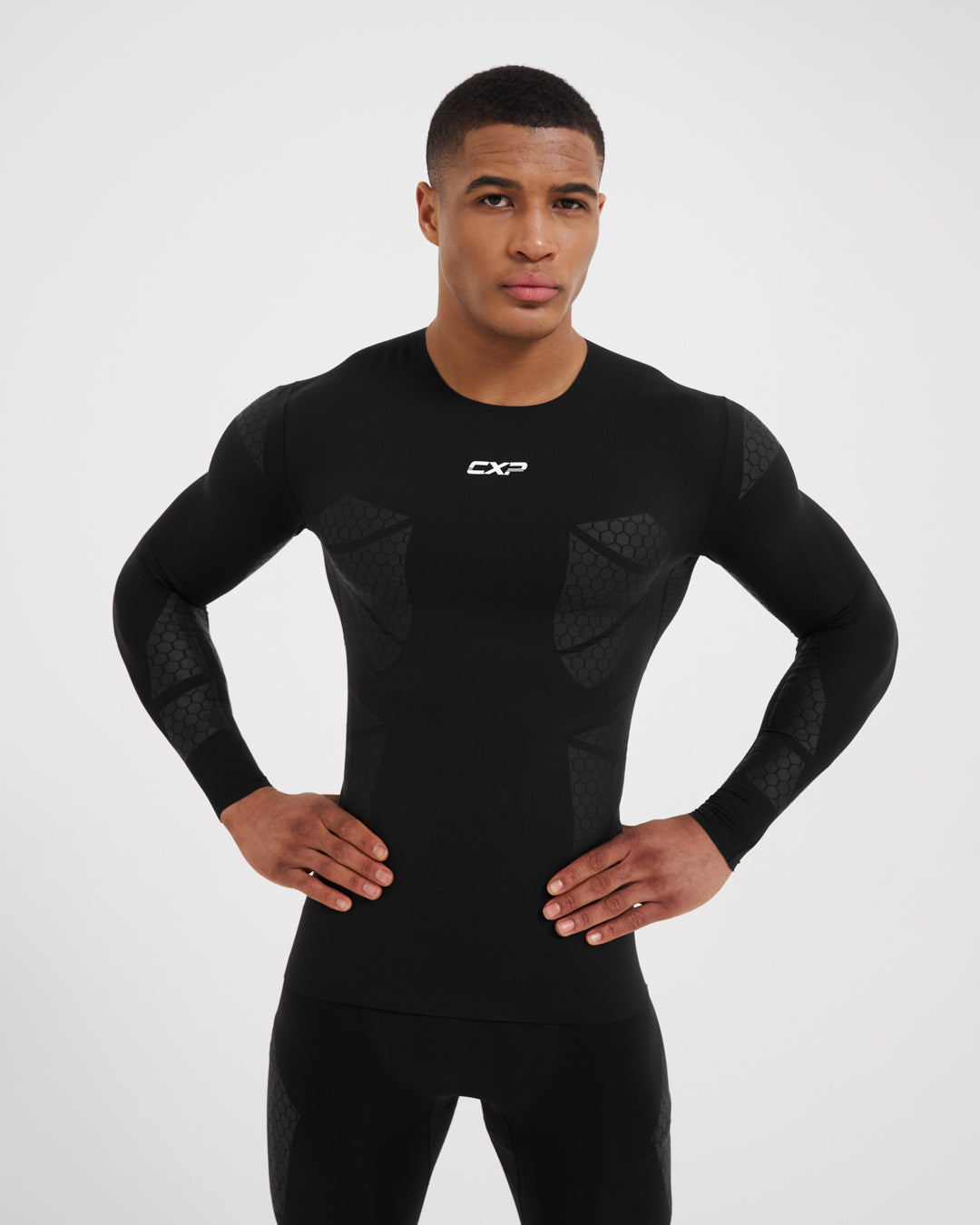 Apex Muscle Mirroring™ Long Sleeve Compression Top - Black