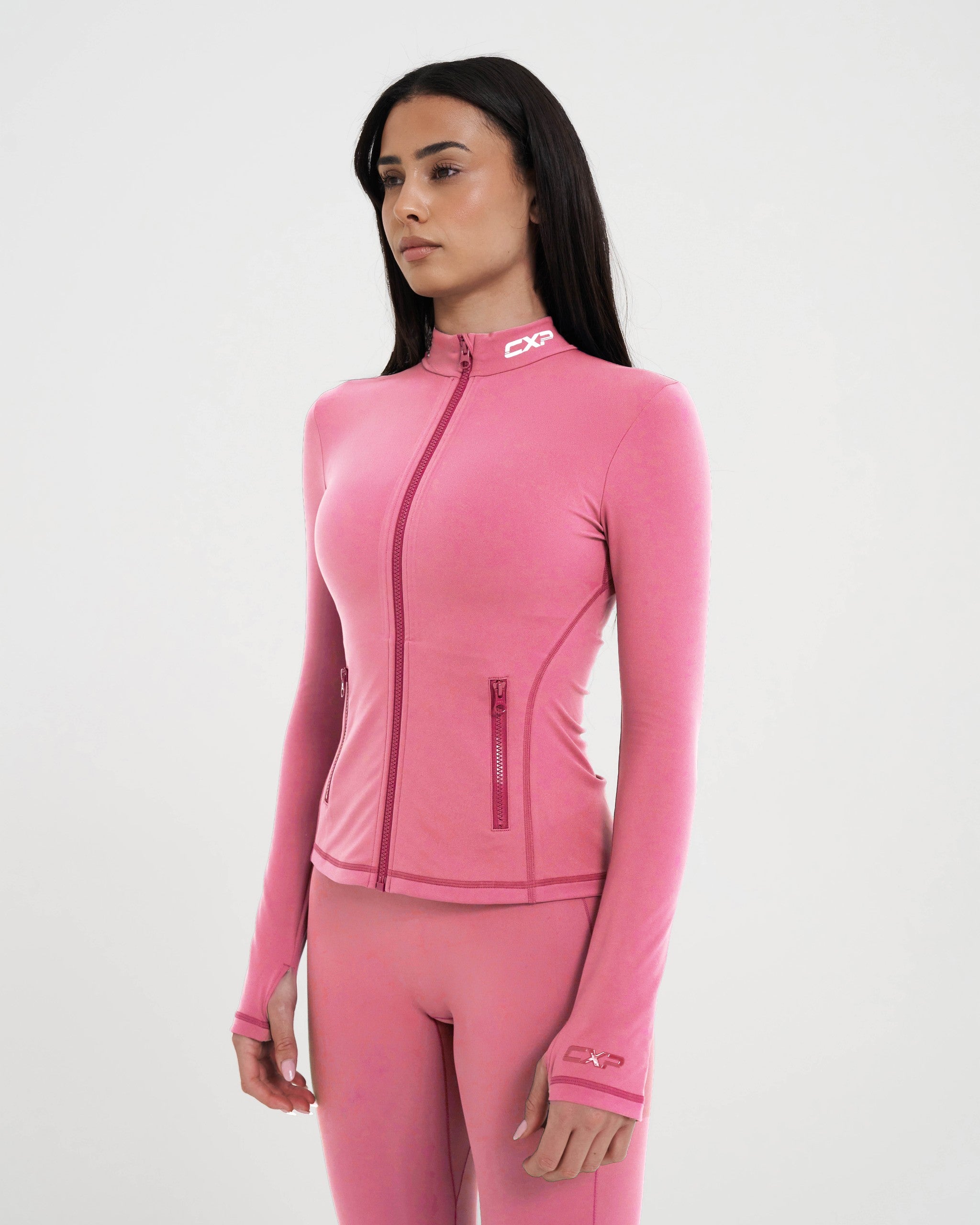 Sculpt Me Zip Jacket - Blush Pink