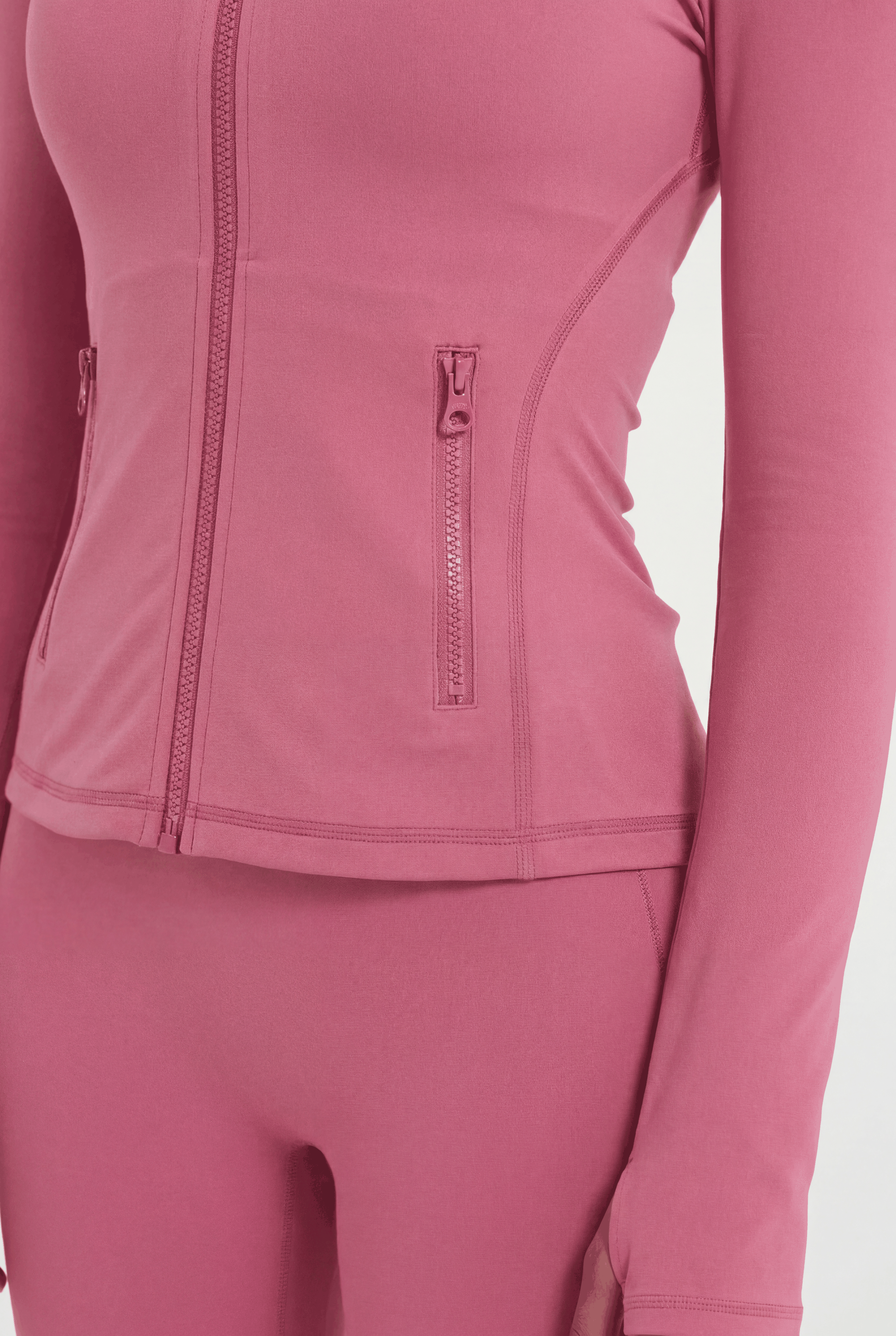 Sculpt Me Zip Jacket - Blush Pink