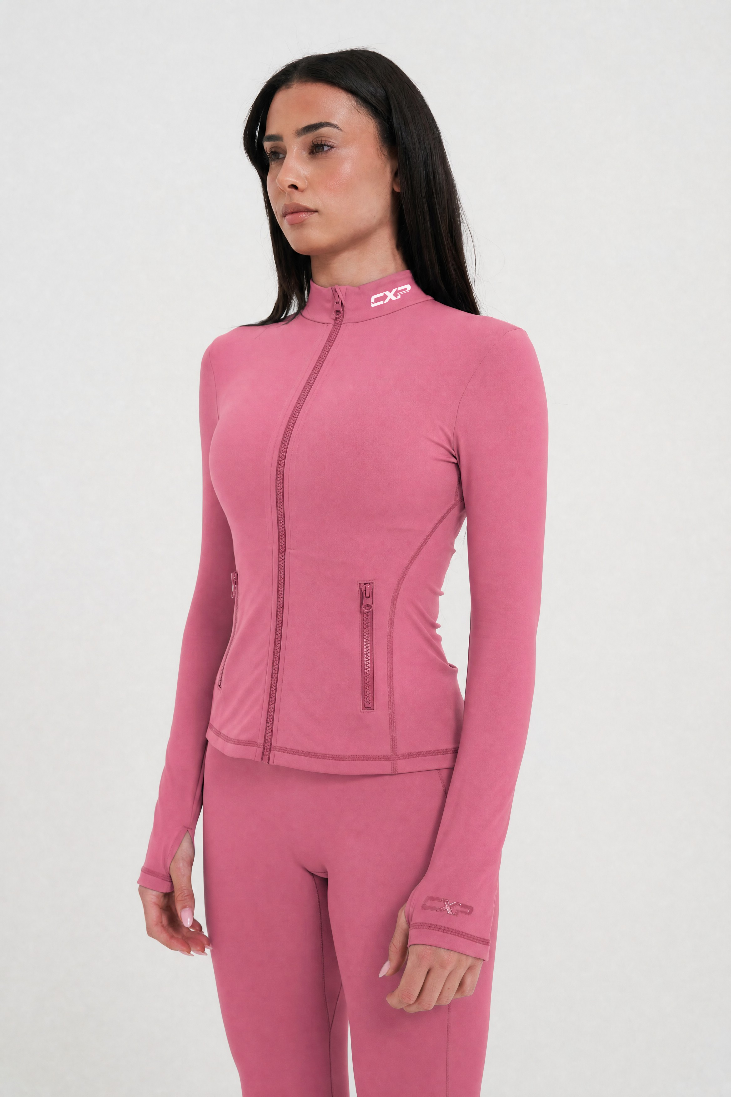 Sculpt Me Zip Jacket - Blush Pink